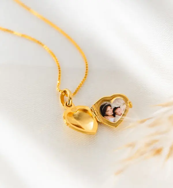 KAYA sieraden Kinderketting Medaillon  'Vintage Hartje'