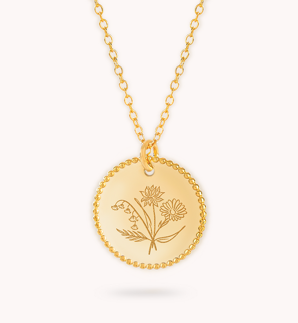 KAYA sieraden Necklace with birth flower bouquet - Copy