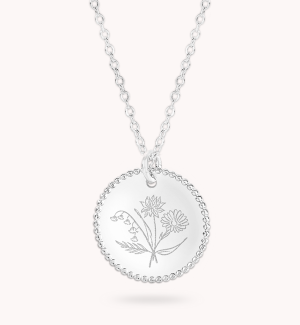 KAYA sieraden  Eid al-Fitr gift | Coin necklace with birth flowers