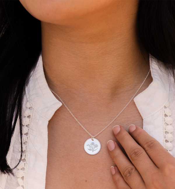 KAYA sieraden Necklace with birth flower bouquet - Copy