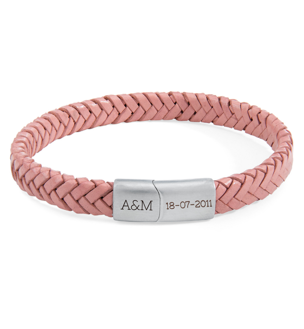 KAYA sieraden Family Bracelet Set with Engraving Braided Leather | Father - Son - Mother