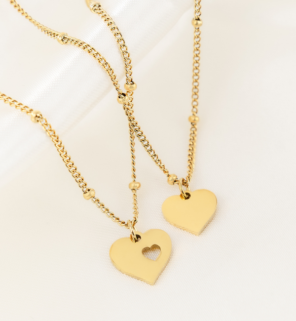 KAYA sieraden Girlfriend Necklace Set with Hearts