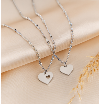 KAYA sieraden Mother Daughter necklace set Hearts - Copy