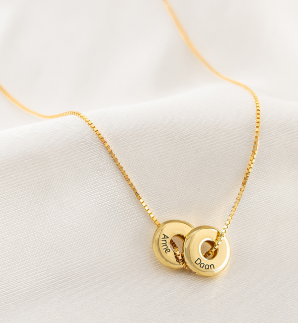 KAYA sieraden Donut Ketting I  2 Namen