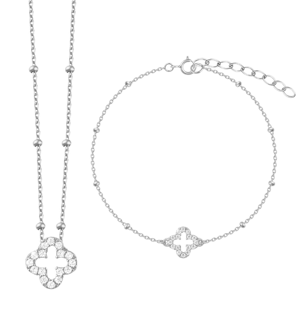 KAYA sieraden Ball Jewelry Set Clover with Zircona