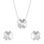 KAYA sieraden Luxury Jewelry Set for Women: Clover with Crystals | Zirconia Crystals