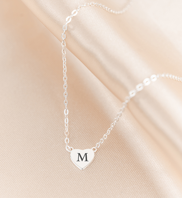 KAYA sieraden Ketting Hartje met Initiaal