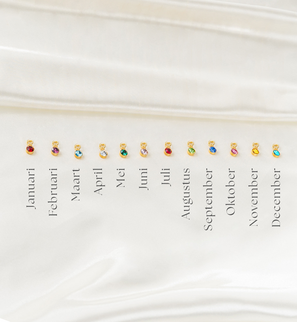 KAYA sieraden Bracelet with 2 Names and Birthstones 'Beaded'