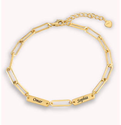 KAYA sieraden Personalized Chain Bracelet with Name ‘Closed Forever’ | Choose your names - Copy
