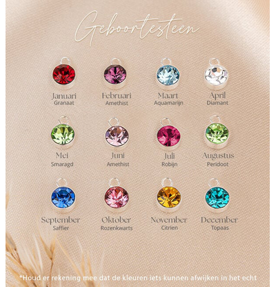 KAYA sieraden Birthstone charm