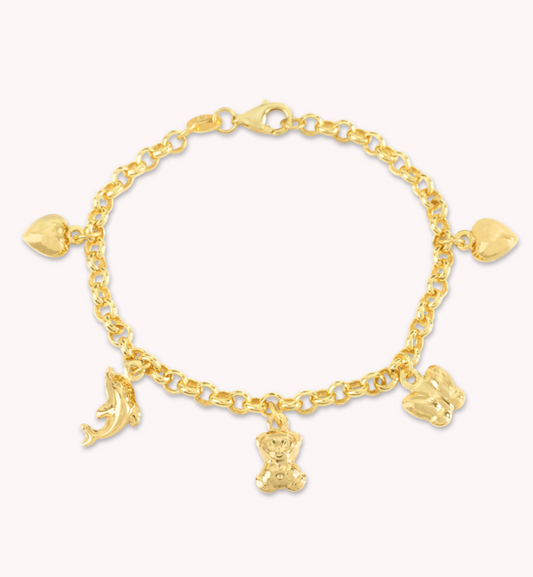 KAYA sieraden Charm bracelet with 5 Symbol Charms