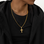 KAYA sieraden Steel men's cross chain | Gold