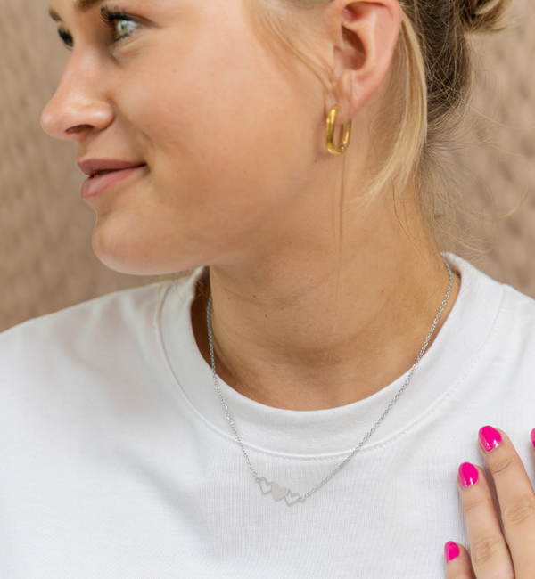 KAYA sieraden 3 Kettingen set Harttes | Stainless Steel