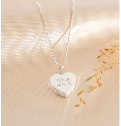 KAYA sieraden Ketting met naam gravure Medaillon