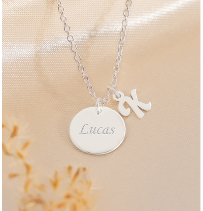 KAYA sieraden Necklace with Name 'Beaded Disc' - Copy