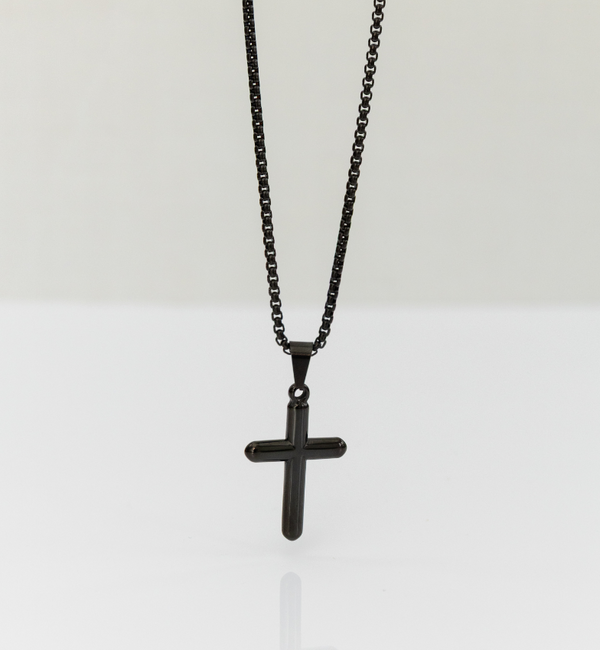 KAYA sieraden Steel Bold Men's Cross Necklace | Black