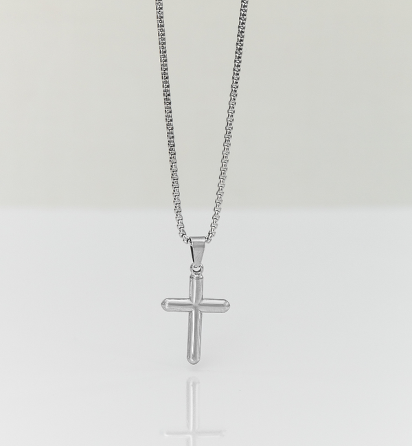 KAYA sieraden  Stalen Bold herenketting Kruis | Zilver