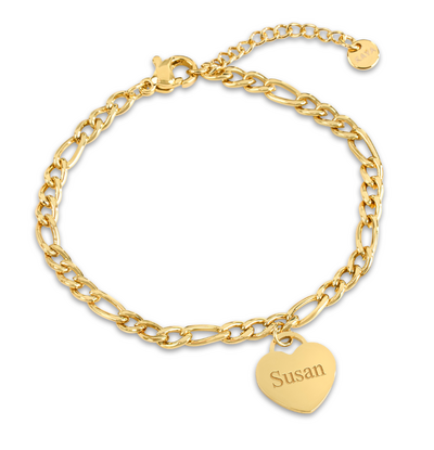 KAYA sieraden Armband met Naam | 1 Hartje