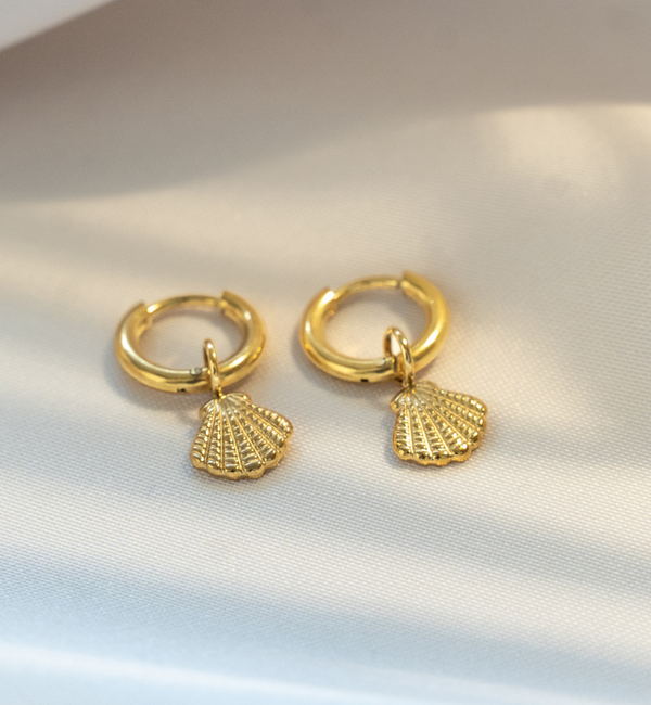 KAYA sieraden Creole Shells 'Nova PÃ©rola' | Stainless Steel