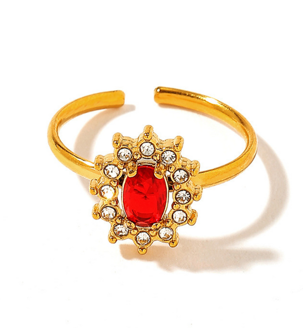 KAYA sieraden  Adjustable Double Ring Vintage Dots | Stainless Steel   - Copy - Copy