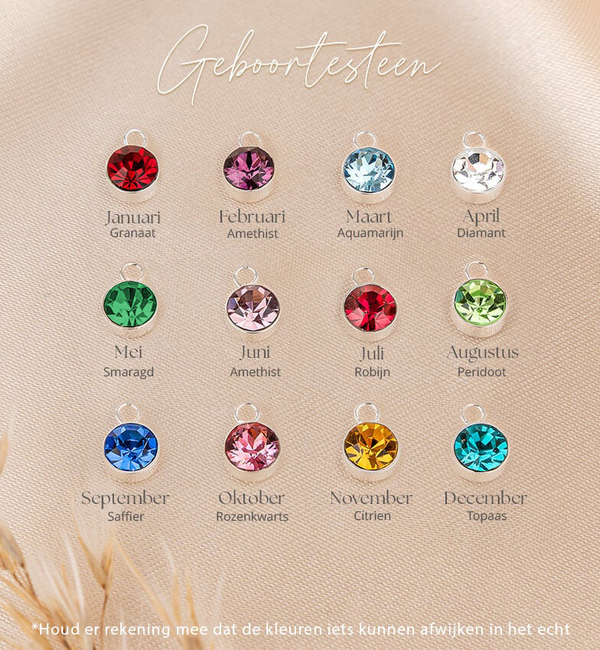 KAYA sieraden Necklace with Name 'Birthstone'