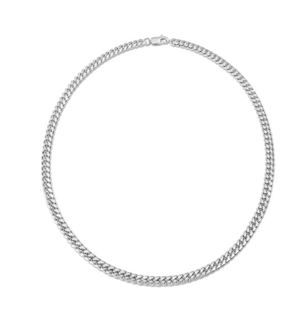 KAYA sieraden Long Steel Men's Necklace Gourmet Silver | 6 mm