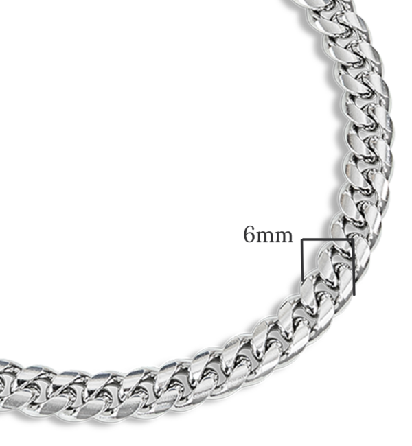 KAYA sieraden Lange Stalen Herenketting Gourmet Zilver | 6 mm