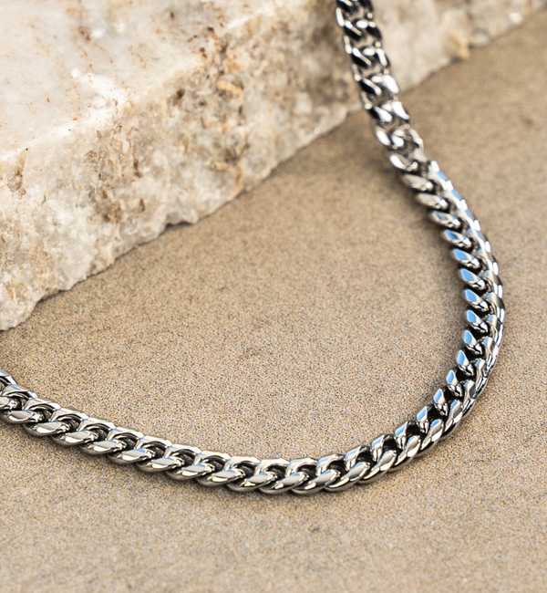 KAYA sieraden Stalen herenketting gourmet Zilver I 4 mm