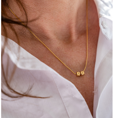 KAYA sieraden Naamketting 'Cubes' | Ontwerp zelf