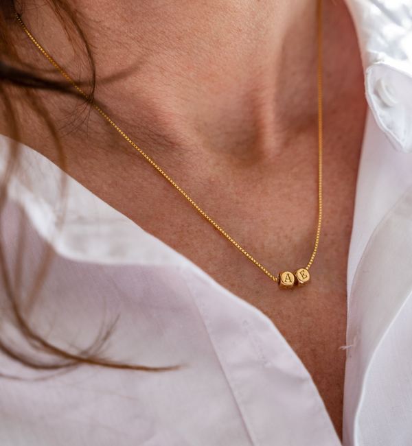 KAYA sieraden Ketting met Letter 'Cubes' | 2 Initialen
