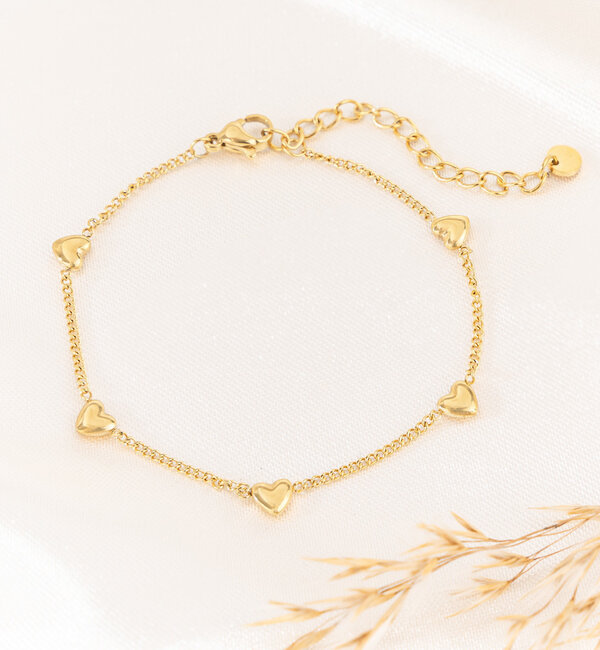 KAYA sieraden Bracelet 'Big hearts' | Stainless Steel