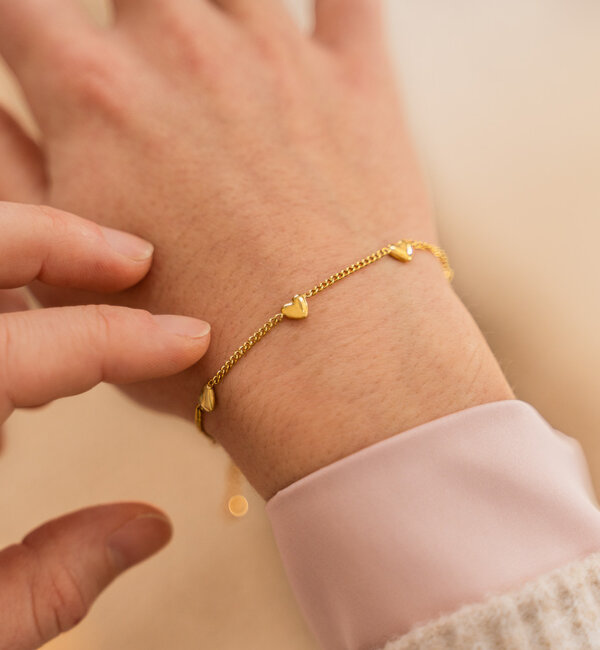 KAYA sieraden Bracelet 'Big hearts' | Stainless Steel