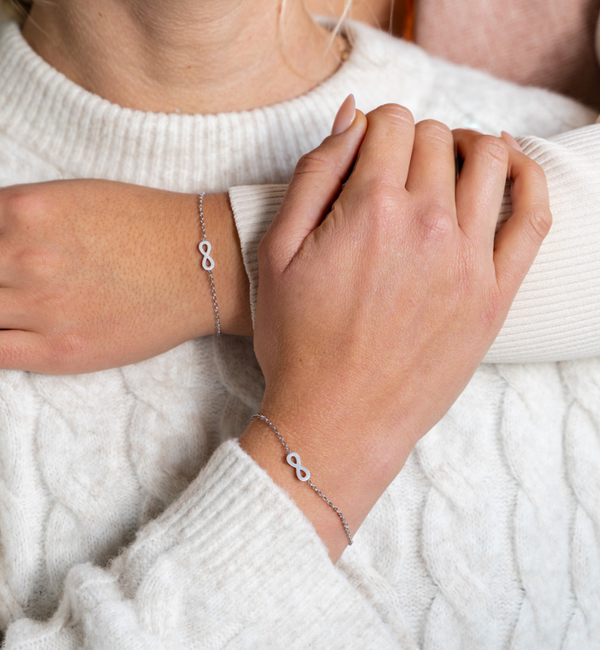 KAYA sieraden Bracelet Set 'Infinity' Stainless Steel Silver