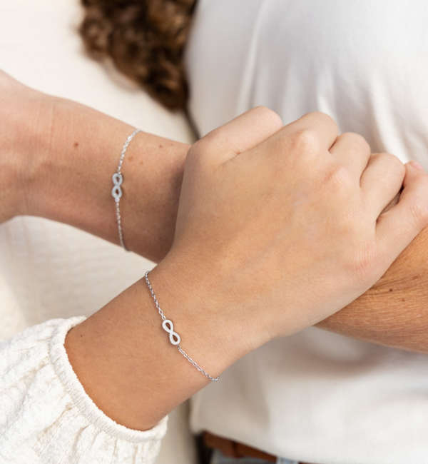 KAYA sieraden Bracelet Set 'Infinity' Stainless Steel Silver