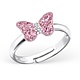 KAYA sieraden Kinderring 'Pink Butterfly'