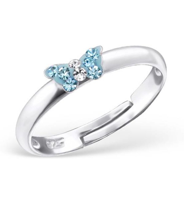 KAYA sieraden Silver children's ring 'Blue Butterfly'