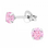 KAYA sieraden Children's Earrings Pink Crystal
