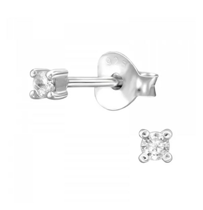 KAYA sieraden Studs Silver Crystal - XS