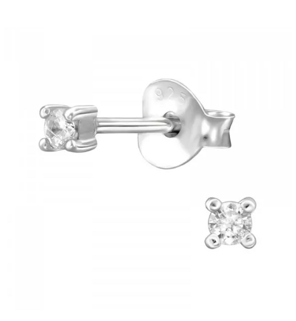 KAYA sieraden Studs Silver Crystal - XS