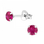 KAYA sieraden Kinderoorbellen Fuchsia Kristal