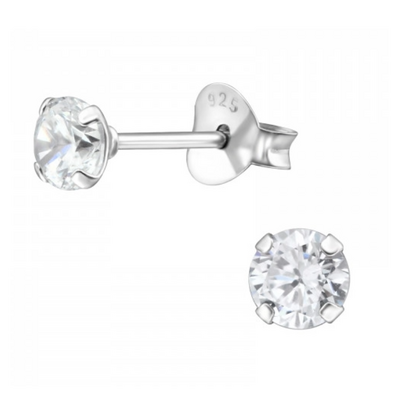 KAYA sieraden Children's Earrings Silver Crystal