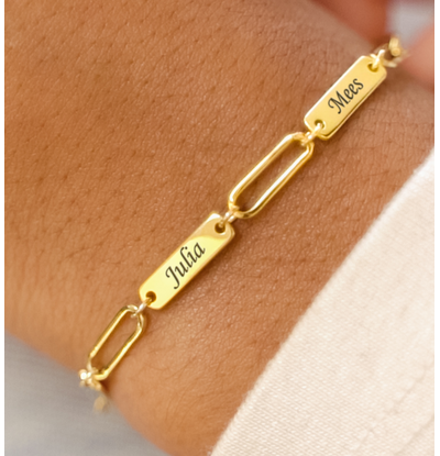 KAYA sieraden Gepersonaliseerde schakelarmband  Closed Forever