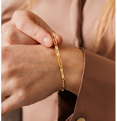 KAYA sieraden Personalized Chain Bracelet with 2 Names ‘Closed Forever’