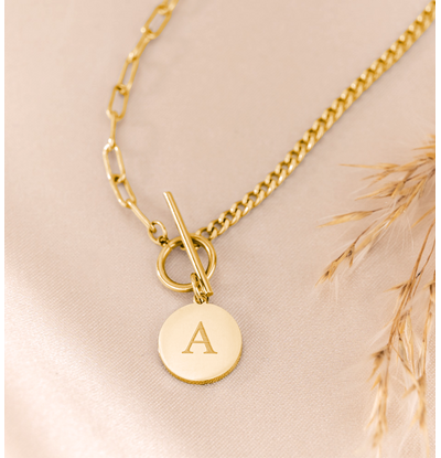 KAYA sieraden Personalized Chain Necklace with Large Clasp | Stainless Steel