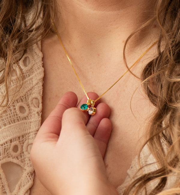 KAYA sieraden Ketting met 3 geboortestenen