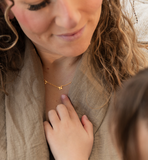 KAYA sieraden Letter Ketting  'Horizontaal' I 1 letter