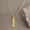 KAYA sieraden Heren Bar Ketting met 2 Initialen