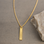 KAYA sieraden Heren Bar Ketting met 3 Initialen