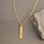 KAYA sieraden Heren Bar Ketting met 4 Initialen