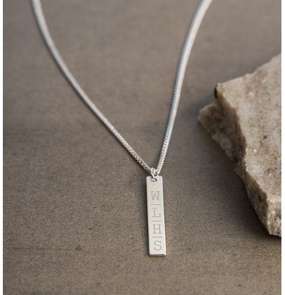 KAYA sieraden Men's Bar Chain with 4 Initials